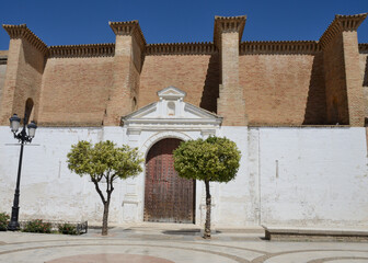 Monastery in Moguer, Andalusia, Spain. - 629643396