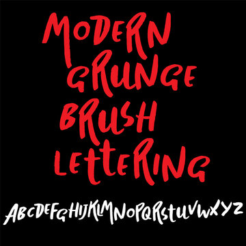 Hand Drawn Brush Grunge Font