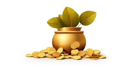 Indian festival Dhanteras and Diwali worship background with Goddess Lakshmi, Laxmi golden coins stock.illustration
