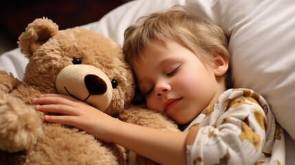 child with teddy bear