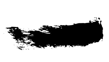 black staine brush, grunge banner, hand drawn splash. Grunge badge brush, hand drawn black