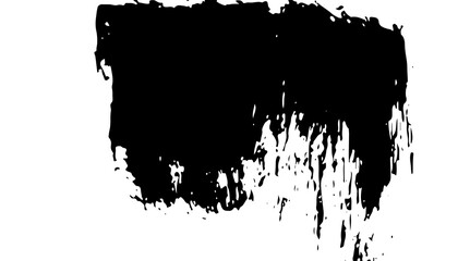 Fototapeta premium black staine brush, grunge banner, hand drawn splash. Grunge badge brush, hand drawn black
