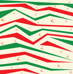 Vector Pattern Filled with stripes in red, green and beige. pretty suitable for gift paper and others
