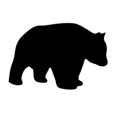 Vector illustration logo bear silhouette