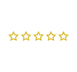Star icon gold colour. eps vector. 2 star, 3 star, 4 star, 5 star, single star, star rating icon design.