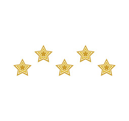 Star icon gold colour. eps vector. 2 star, 3 star, 4 star, 5 star, single star, star rating icon design.