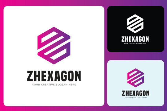 Hexagonal Z Letter Logo Design Template