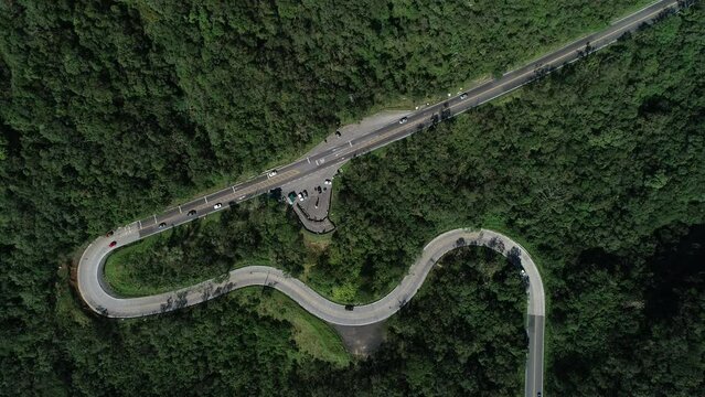 Vista a&eacute;rea da Serra Dona Francisca em Joinville, Santa Catarina, Brasil
