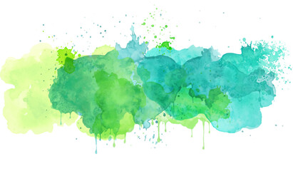 Obraz premium Abstract bright watercolor stain isolated on white background. Hand drawn illustration. Vector EPS.