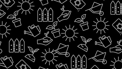 plant and garden icons and backgrounds