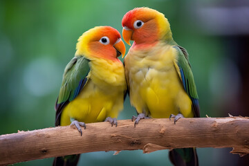 Pair of Lovebirds - Created with generative AI tools