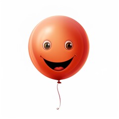 happy smiley face with balloons