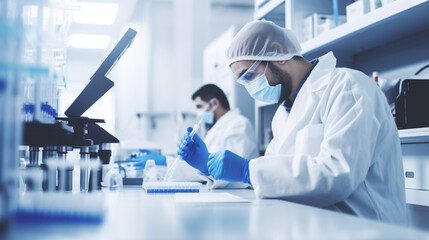 A Scientist Working in a Laboratory