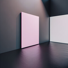 photo studio empty room with wall. Generative AI