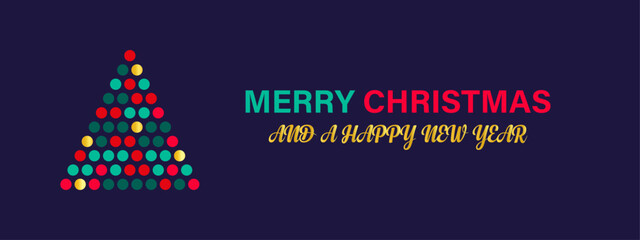 merry christmas banner vector design