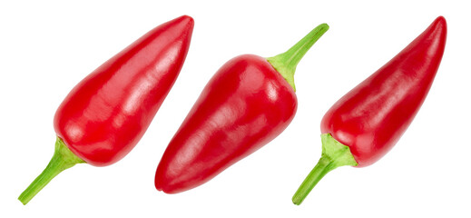 Chili with clipping path isolated on a white background