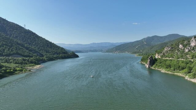 Aerial view the Sahinkaya Canyon in Samsun province, Turkey