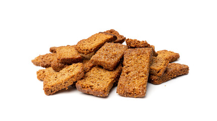 Rye Croutons, Brown Bread Rusks, Crispy Bread Cubes, Dry Rye Crouoton Crumbs, Brown Roasted Rusks