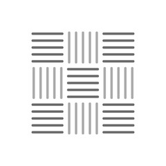 5本線で作ったシンプルな図形のあしらい - モノトーンカラーのおしゃれな日本の紋様 - 五崩し・網代文様
