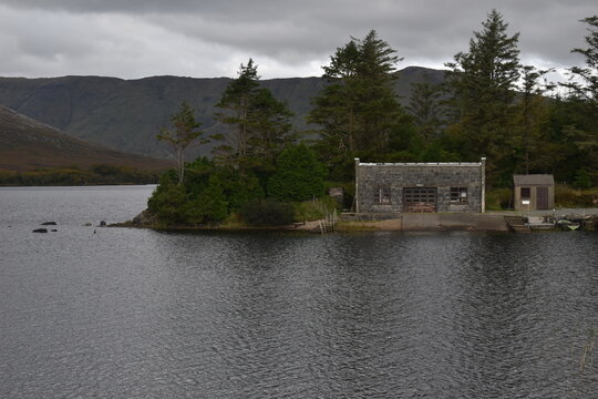 Lough Inagh Boathouse, Connemara, Co. Galway