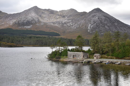 Lough Inagh Boathouse, Connemara, Co. Galway