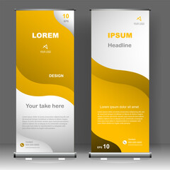 Business Roll up banner vertical template design, for brochure, business, flyer, infographics. modern x-banner and flag-banner advertising. vector illustration