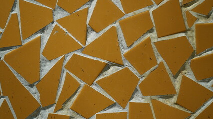 ocher colored polygon tile texture background