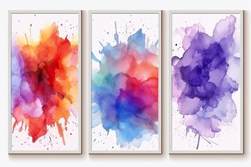 Explosive Splendor: Colorful Watercolor Burst (Generative AI)