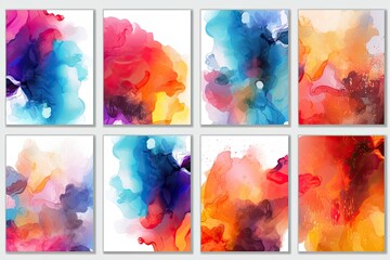 Vibrant Watercolor Burst: Colorful Artwork (Generative AI)