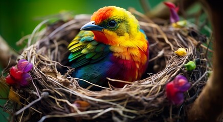 parrot in the nest