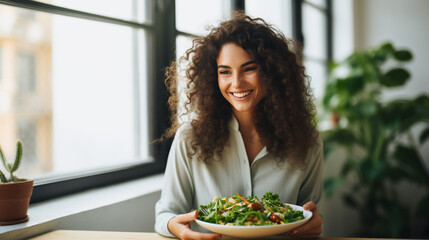 Savoring a Healthy Salad at Home