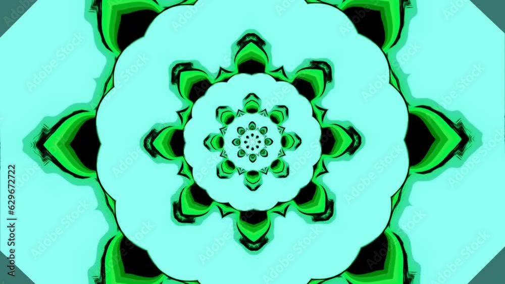 Poster mandala-style pattern with rotating petals. design. beautiful rotating pattern with mirror effect. h
