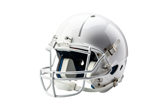 american football helmet isolated on transparent background, Generative Ai