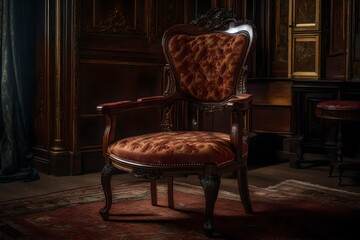 Fototapeta premium antique chair in the room