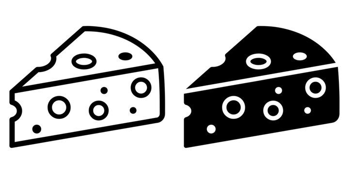 ofvs411 OutlineFilledVectorSign ofvs - cheese vector icon . isolated transparent . black outline and filled version . AI 10 / EPS 10 / PNG . g11751