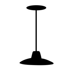 Lamp black silhouettes. Lighting home accessories, decorative modern floor wall lamps for work and decor. 