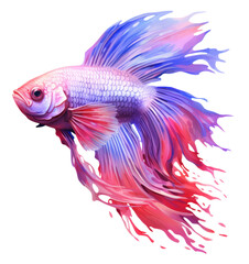 Fototapeta premium Beautiful siamese fish isolated