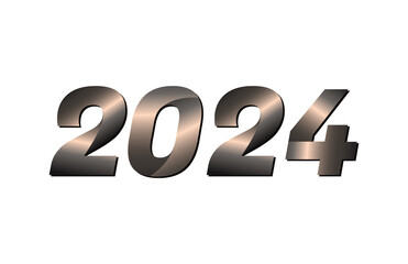 2024 year logotype, 2024 new year png