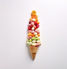 Appetizing Assortment of Realistic Ice Creams in Bowls