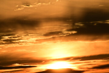 sunset in the sky
