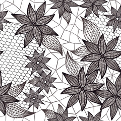 The black flowers of the embroidered style