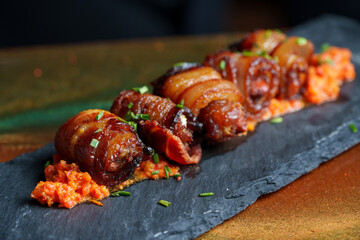 shish kebab on skewers