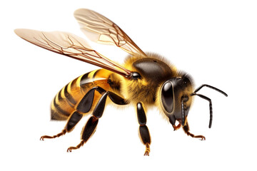Bee isolated on transparent background , generative ai