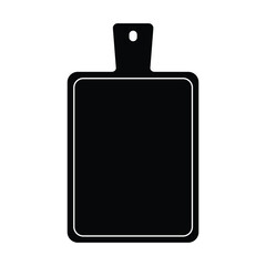 Cutting board black silhouette, vector illustration