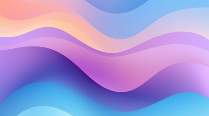 Gradient wavy shapes background in purple, blue and orange tones