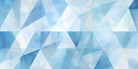 Obraz premium Geometrical shape blue watercolor abstract background, ai generated