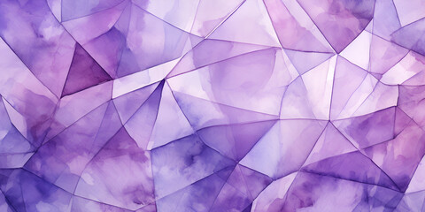 Obraz premium Geometrical shape purple watercolor abstract background, ai generated