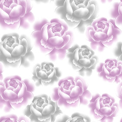 Pink and gray chaotic roses