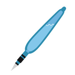 Watercolor paint brush with water reservoir handle, cartoon style. Painting tools elements, Art supplies. Trendy modern vector illustration isolated on white background, hand drawn, flat design