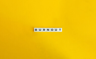 Burnout Word and Psychological Term.